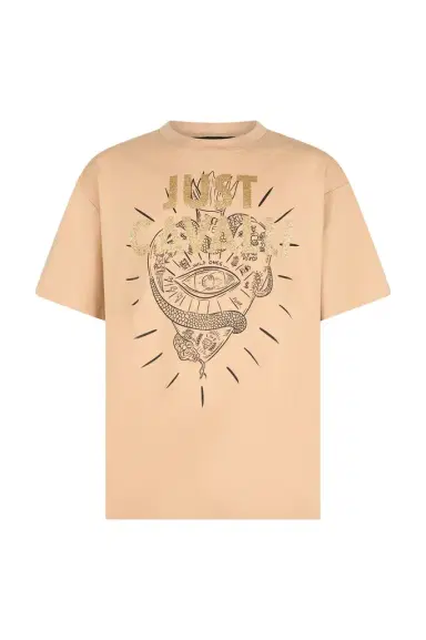 Roberto Cavalli Beige Graphic Print T-shirt | Thumbnail 1