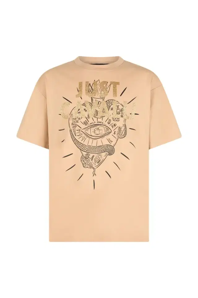 Roberto Cavalli Beige Graphic Print T-shirt