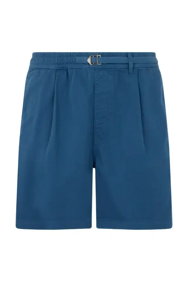 Roberto Cavalli Blue Pleated Bermuda Shorts