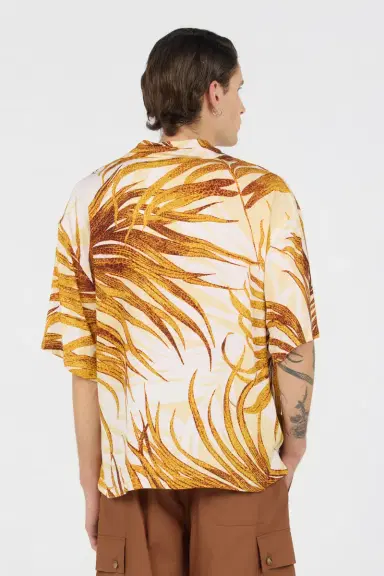 Roberto Cavalli Golden Palm Print Shirt | Thumbnail 3