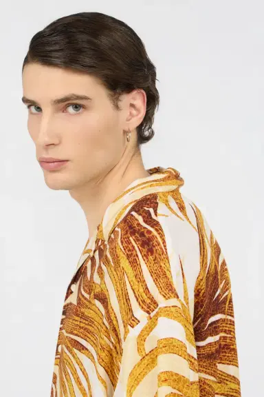 Roberto Cavalli Golden Palm Print Shirt | Thumbnail 5