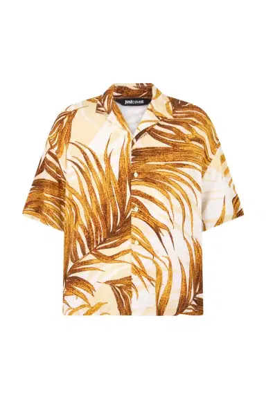 Roberto Cavalli Golden Palm Print Shirt | Thumbnail 1