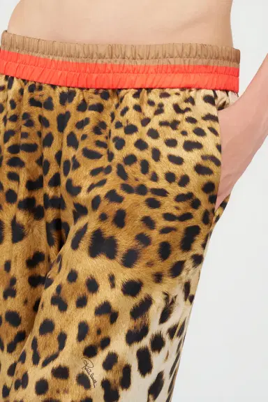 Roberto Cavalli Palazzo Pants with Cavalli Pop Print | Thumbnail 5