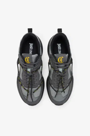 Roberto Cavalli Grey Chunky Sneakers | Thumbnail 4