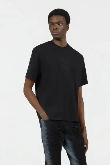 Roberto Cavalli Black T-shirt with embroidered logo | Thumbnail 2 Roberto Cavalli Black T-shirt with embroidered logo | Thumbnail 2