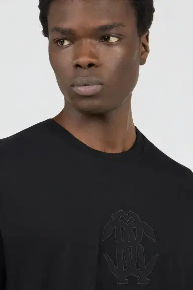 Roberto Cavalli Black T-shirt with embroidered logo | Thumbnail 4 Roberto Cavalli Black T-shirt with embroidered logo | Thumbnail 4