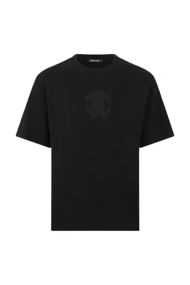 Roberto Cavalli Black T-shirt with embroidered logo | Thumbnail 1 Roberto Cavalli Black T-shirt with embroidered logo | Thumbnail 1