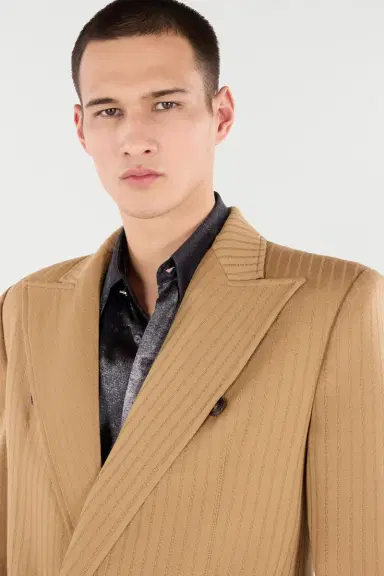 Roberto Cavalli Striped Double-Breasted Jacket | Thumbnail 4