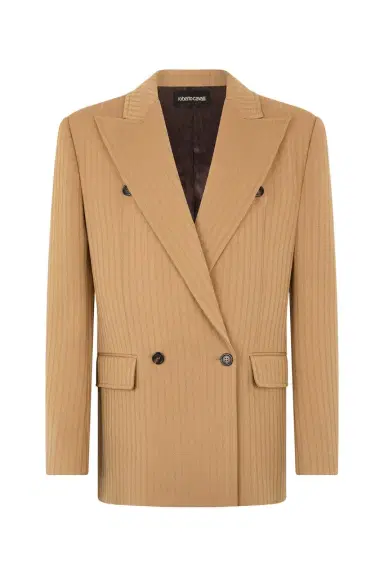 Roberto Cavalli Striped Double-Breasted Jacket | Thumbnail 1