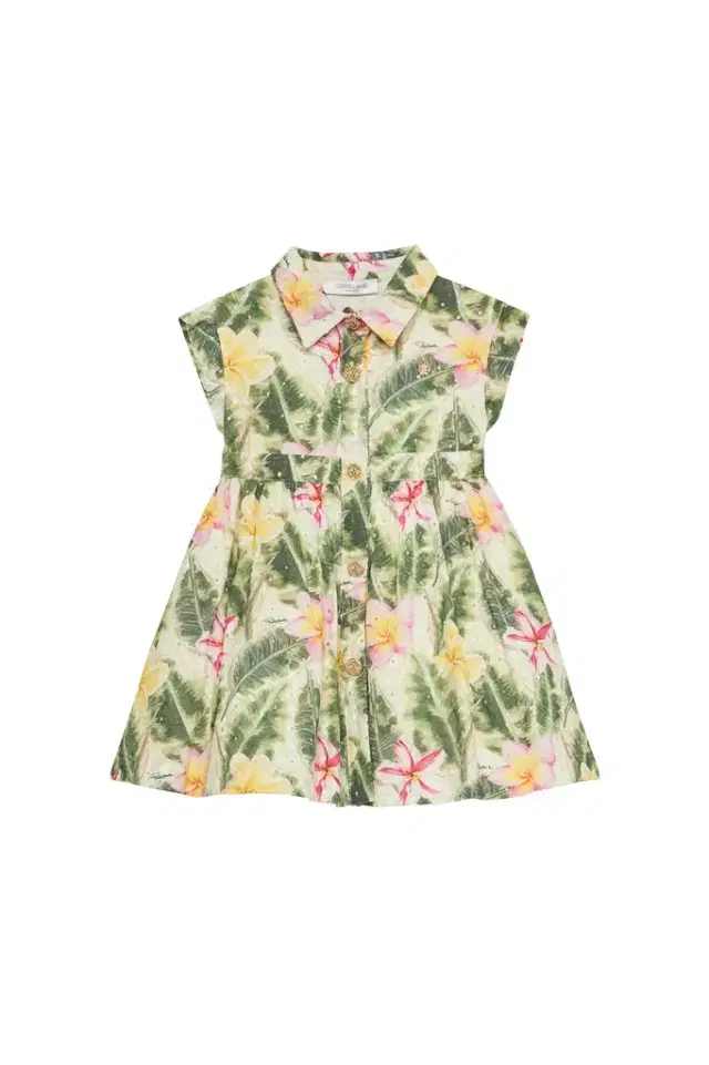 Roberto Cavalli Broderie Anglaise Dress With Leaf And Flower Print