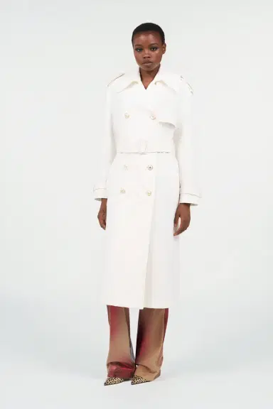 Roberto Cavalli Leopard-pattern cotton jacquard trench coat | Thumbnail 2