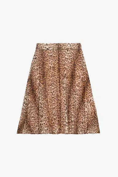 Roberto Cavalli Leopard Print Pleated Skirt | Thumbnail 2