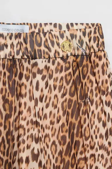 Roberto Cavalli Leopard Print Pleated Skirt | Thumbnail 4