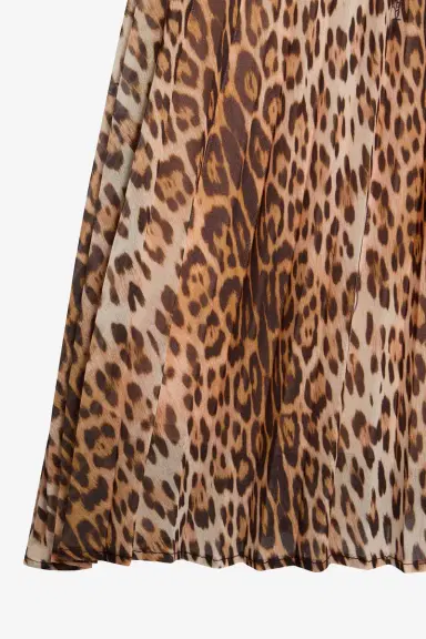 Roberto Cavalli Leopard Print Pleated Skirt | Thumbnail 5