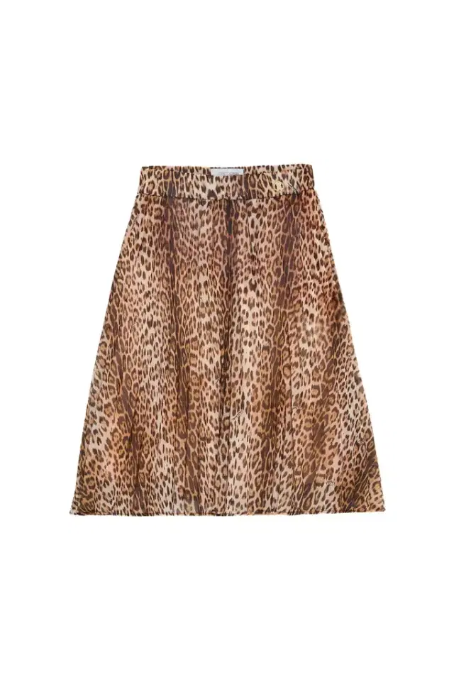 Roberto Cavalli Leopard Print Pleated Skirt