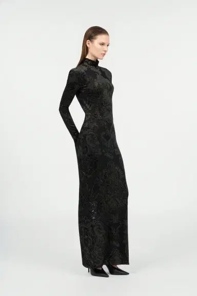 Roberto Cavalli Dress with Ornamental Black Print | Thumbnail 2