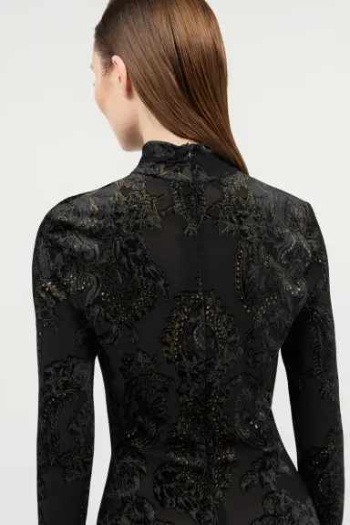 Roberto Cavalli Dress with Ornamental Black Print | Thumbnail 6