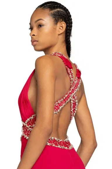Roberto Cavalli Bead-Embellished Maxi Dress | Thumbnail 4