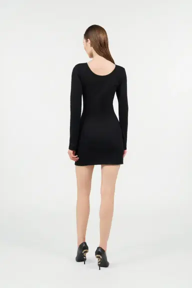 Roberto Cavalli Mini Dress with Gold Embroidery | Thumbnail 3 Roberto Cavalli Mini Dress with Gold Embroidery | Thumbnail 3