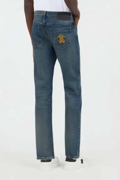Roberto Cavalli Blue Jeans with Monogram RC | Thumbnail 3 Roberto Cavalli Blue Jeans with Monogram RC | Thumbnail 3