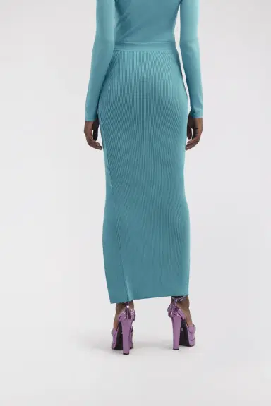 Roberto Cavalli Ribbed long skirt with cut-out | Thumbnail 3