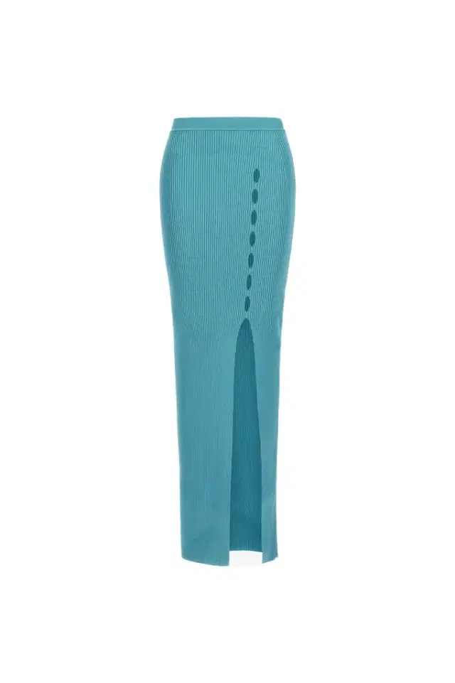 Roberto Cavalli Ribbed long skirt with cut-out