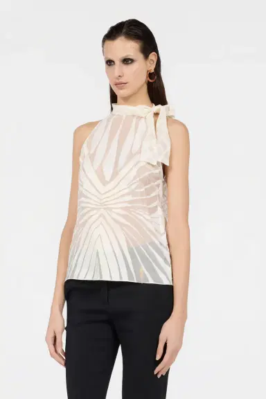 Roberto Cavalli Top With Ray Devoré Print | Thumbnail 2 Roberto Cavalli Top With Ray Devoré Print | Thumbnail 2
