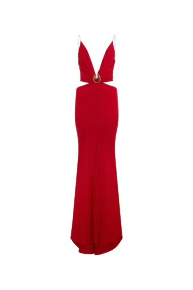 Roberto Cavalli Long Dress with Snake Detail | Thumbnail 1