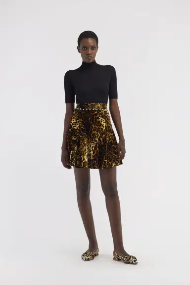Roberto Cavalli Leopard print velvet skirt | Thumbnail 5