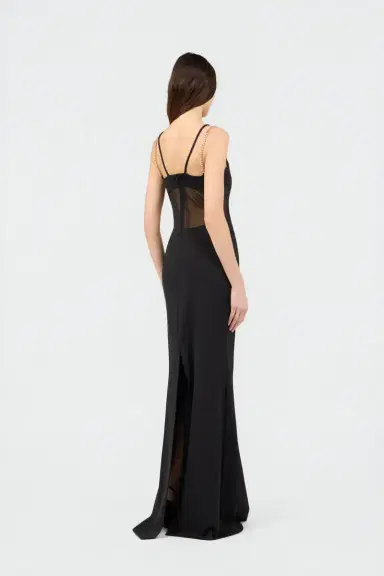 Roberto Cavalli Black Maxi Dress with Chain Straps | Thumbnail 3 Roberto Cavalli Black Maxi Dress with Chain Straps | Thumbnail 3