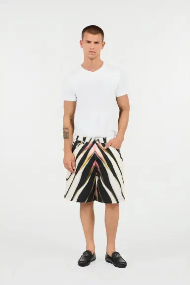 Roberto Cavalli Ray Of Pink Print Bermuda Shorts | Thumbnail 7 Roberto Cavalli Ray Of Pink Print Bermuda Shorts | Thumbnail 7