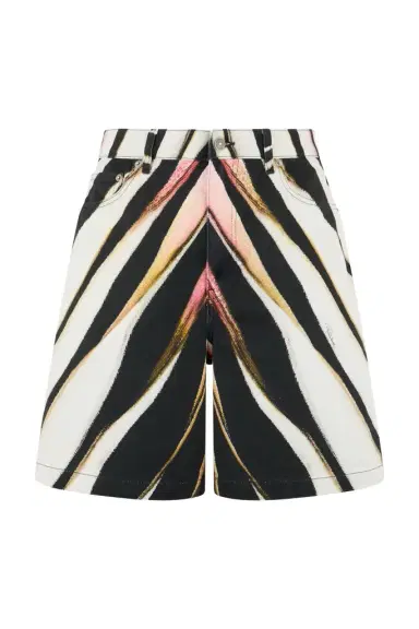 Roberto Cavalli Ray Of Pink Print Bermuda Shorts | Thumbnail 1 Roberto Cavalli Ray Of Pink Print Bermuda Shorts | Thumbnail 1