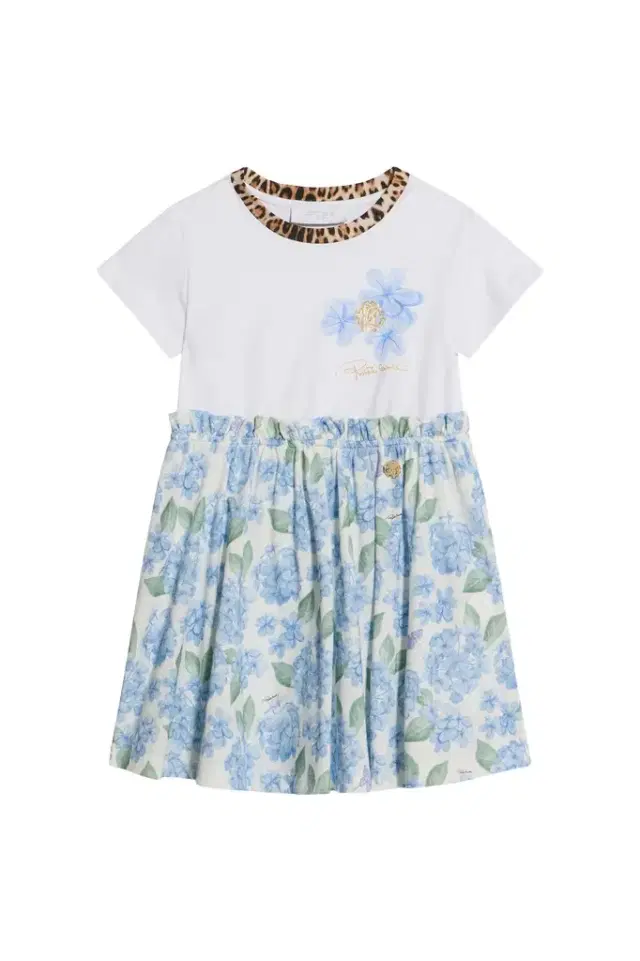 Roberto Cavalli Plumago Print Cotton Dress