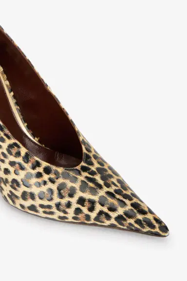 Roberto Cavalli Animal-Print Leather Pumps with Snake Detail | Thumbnail 5 Roberto Cavalli Animal-Print Leather Pumps with Snake Detail | Thumbnail 5