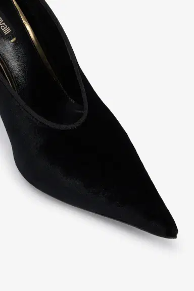 Roberto Cavalli Roberto Cavalli Velvet Stiletto Heels With Jewel Anklet | Thumbnail 4