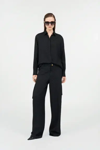 Roberto Cavalli Silk Blend Shirt with Monogram RC | Thumbnail 7 Roberto Cavalli Silk Blend Shirt with Monogram RC | Thumbnail 7