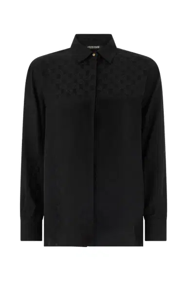 Roberto Cavalli Silk Blend Shirt with Monogram RC | Thumbnail 1 Roberto Cavalli Silk Blend Shirt with Monogram RC | Thumbnail 1