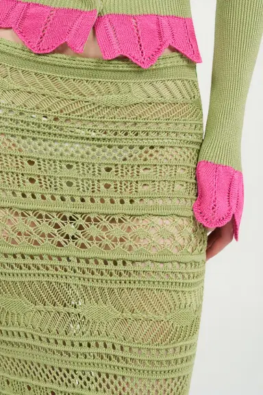 Roberto Cavalli Midi Knit Skirt with Contrast Detail | Thumbnail 5 Roberto Cavalli Midi Knit Skirt with Contrast Detail | Thumbnail 5