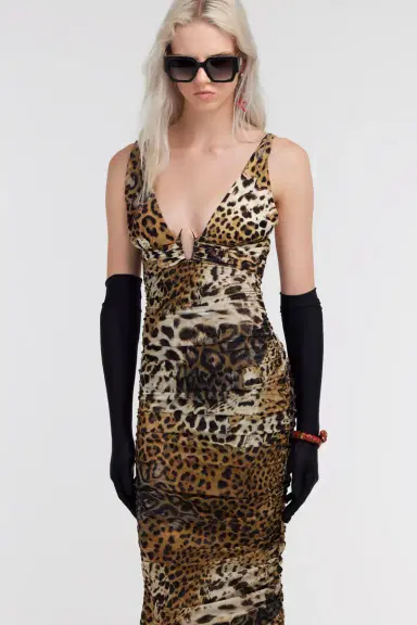 Roberto Cavalli Jaguar Skin print dress | Thumbnail 4