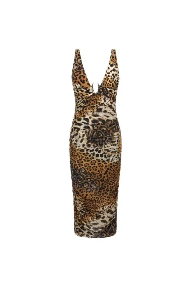 Roberto Cavalli Jaguar Skin print dress