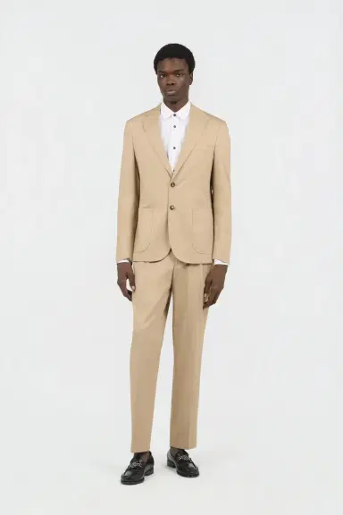 Roberto Cavalli Beige Cotton Suit | Thumbnail 2 Roberto Cavalli Beige Cotton Suit | Thumbnail 2