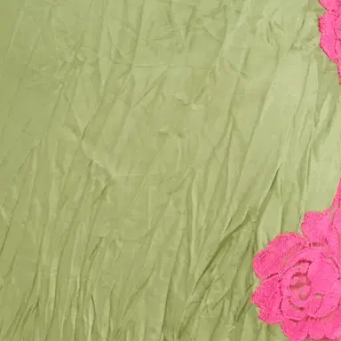 Roberto Cavalli Long Silk Dress with Lace Detail | Thumbnail 4