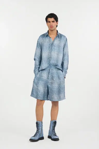 Roberto Cavalli Baby Jaguar Print Fabric Shorts | Thumbnail 7