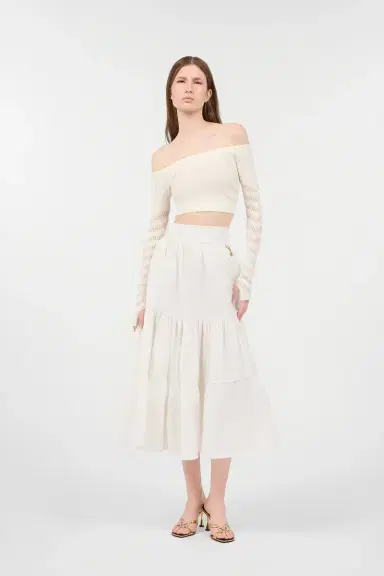 Roberto Cavalli Skirt With Mirror Snake Monogram Charm | Thumbnail 7