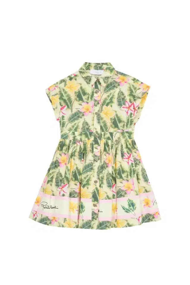 Roberto Cavalli Dress With Leaf And Flower Print