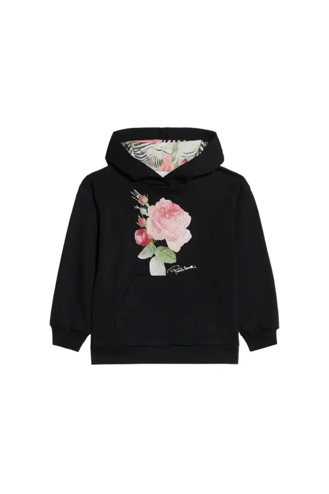 Roberto Cavalli Cotton Sweatshirt With Roses