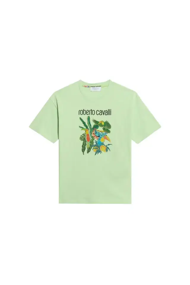 Light Green T-Shirt with Tropical Print