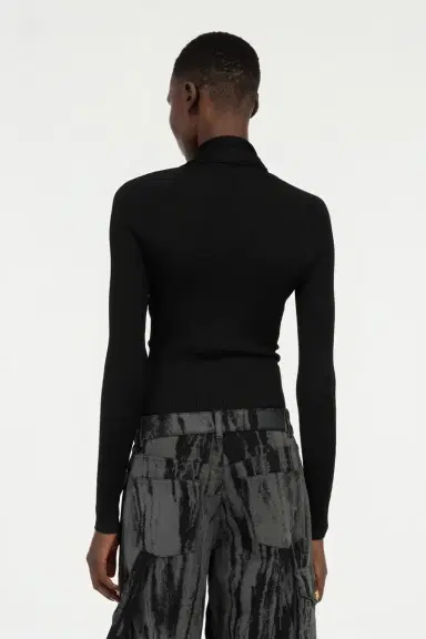 Roberto Cavalli Black Wrap-Over Sweater | Thumbnail 3