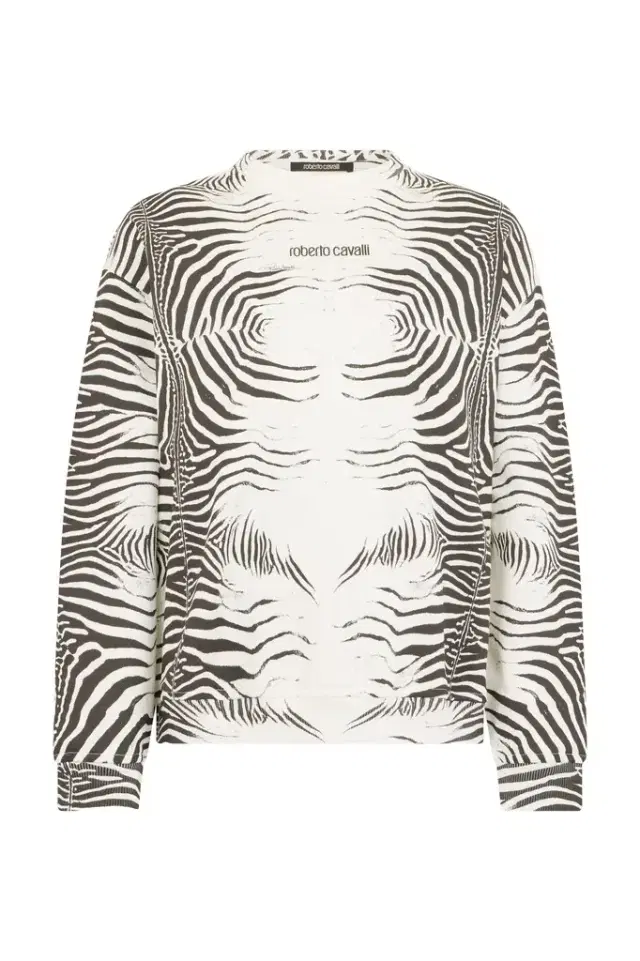 Roberto Cavalli Zebra Print Sweatshirt