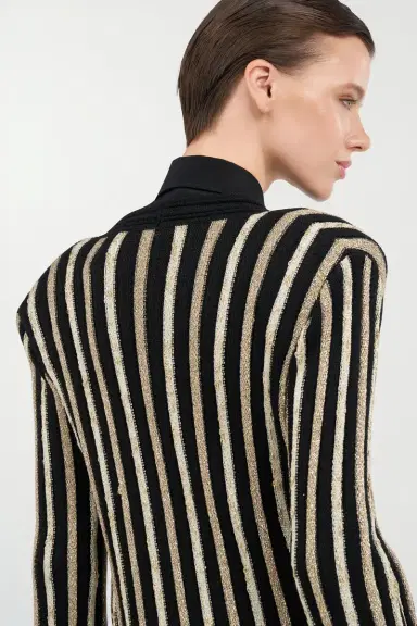 Roberto Cavalli Cardigan with Laminated Stripes | Thumbnail 6 Roberto Cavalli Cardigan with Laminated Stripes | Thumbnail 6